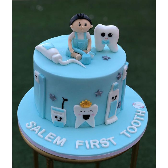 1st Tooth Theme Cake - Cake O Clock - Best Customize Designer Cakes Lahore
