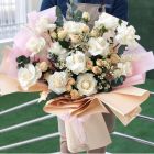 66|Peach and pink bouquet 