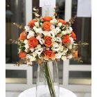 24|Orange & White Vase