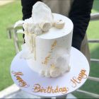 8| cream birthday cake