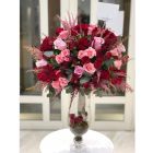 6| Pink & Red Vase