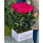 37| roses in wooden box