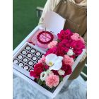 Cake & flowers & chocolate
