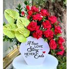 V18| White Vase Arrangement