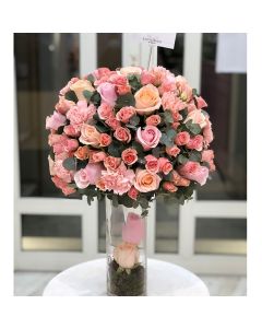 25|Pink & Peach Vase