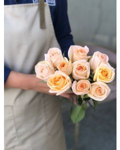 Wholesale peach roses (10 pcs)