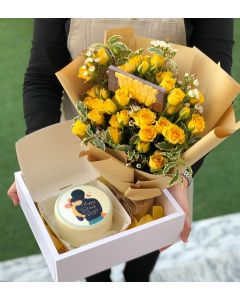 Fathers Day Cake with flowers