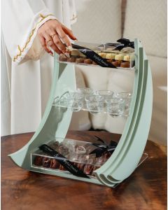 D19 | Crescent stand with dates, chocolate and cups