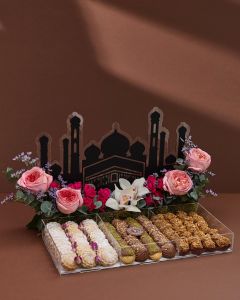 Hajj 7| Mix of sweet stand with flowers 